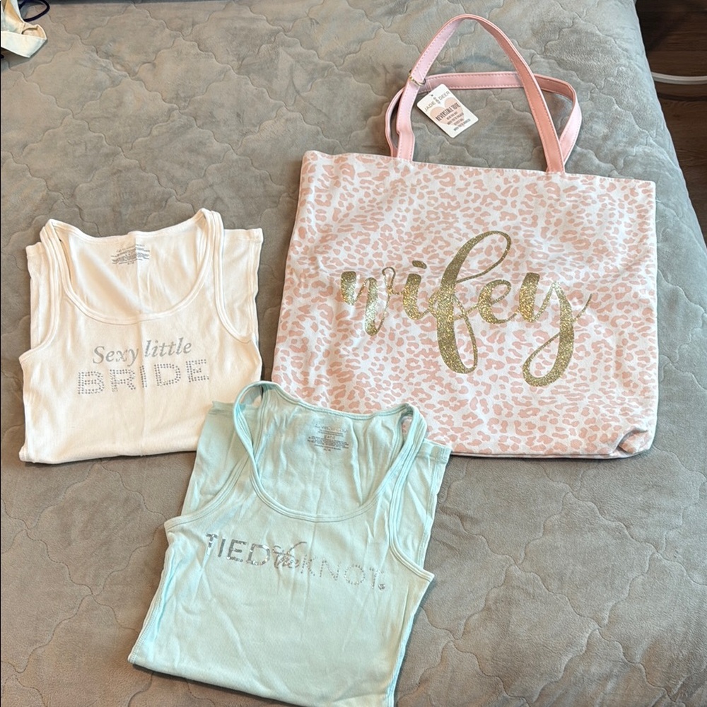 Bride Tank and Reversible Tote Set